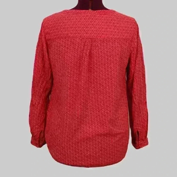 🔵 2/$15 ~ DALIA ladies blouse XL pink with white - Picture 3 of 10